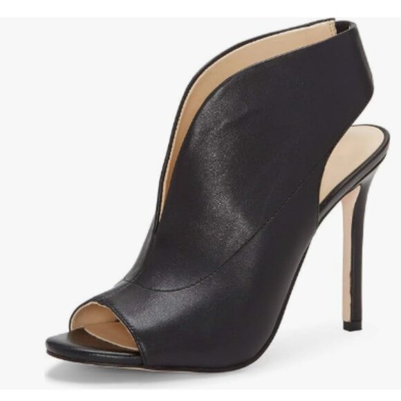 YDN Black Slingback Peep Toe Stiletto High Heel Sandals Ankle Boots Cutout Shoe - Picture 1 of 8